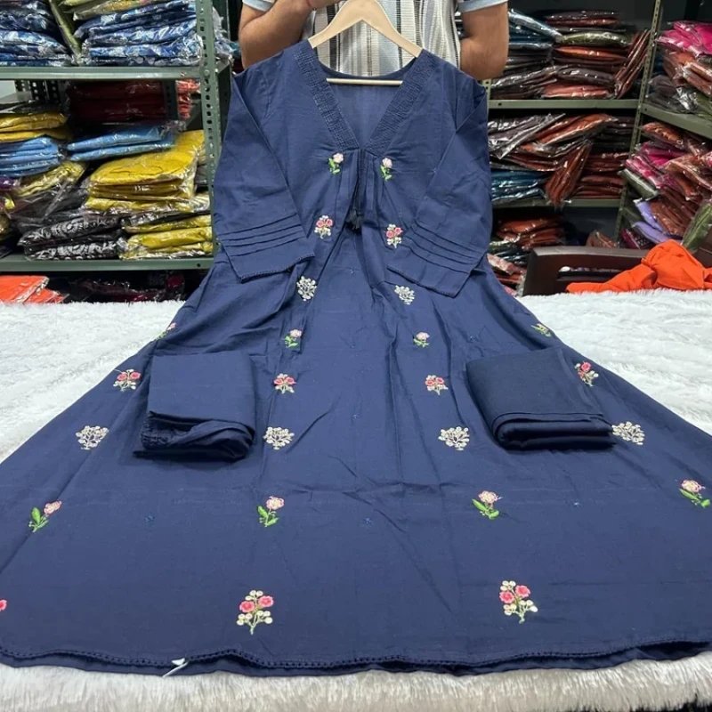 Mocna Pure Cotton 60×60 Handwork Suit With Dupatta