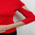 Classic Cold Shoulder Red Top - Mocna