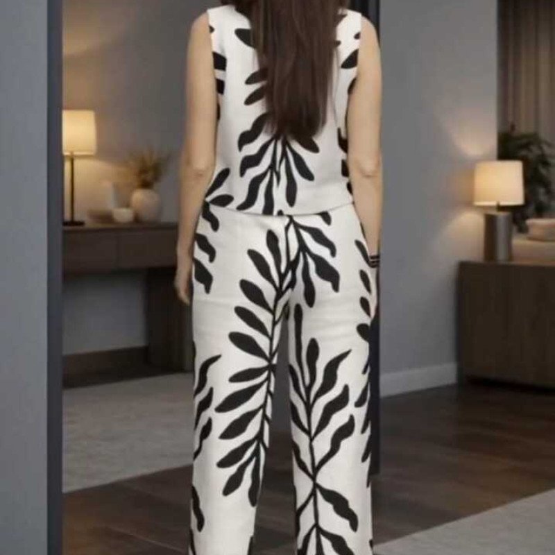 Premium Cotton Printed Top And Pant - Mocna