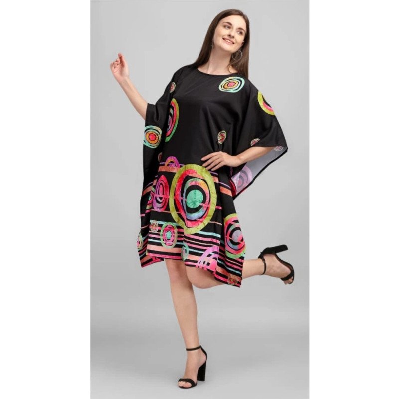 Retro Dot Kaftan ( Short )With Digital print - MOCNA