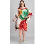Retro Swirl Kaftan (Short) With Digital Print - MOCNA