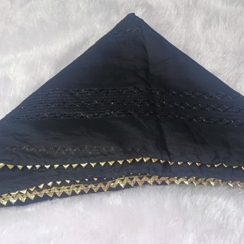 Black Gold Banarasi Dress Material for Women - Mocna
