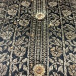 Black Gold Banarasi Dress Material for Women - Mocna