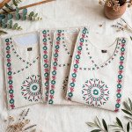Khadi Cotton Embroidered Short Kurti - mocna
